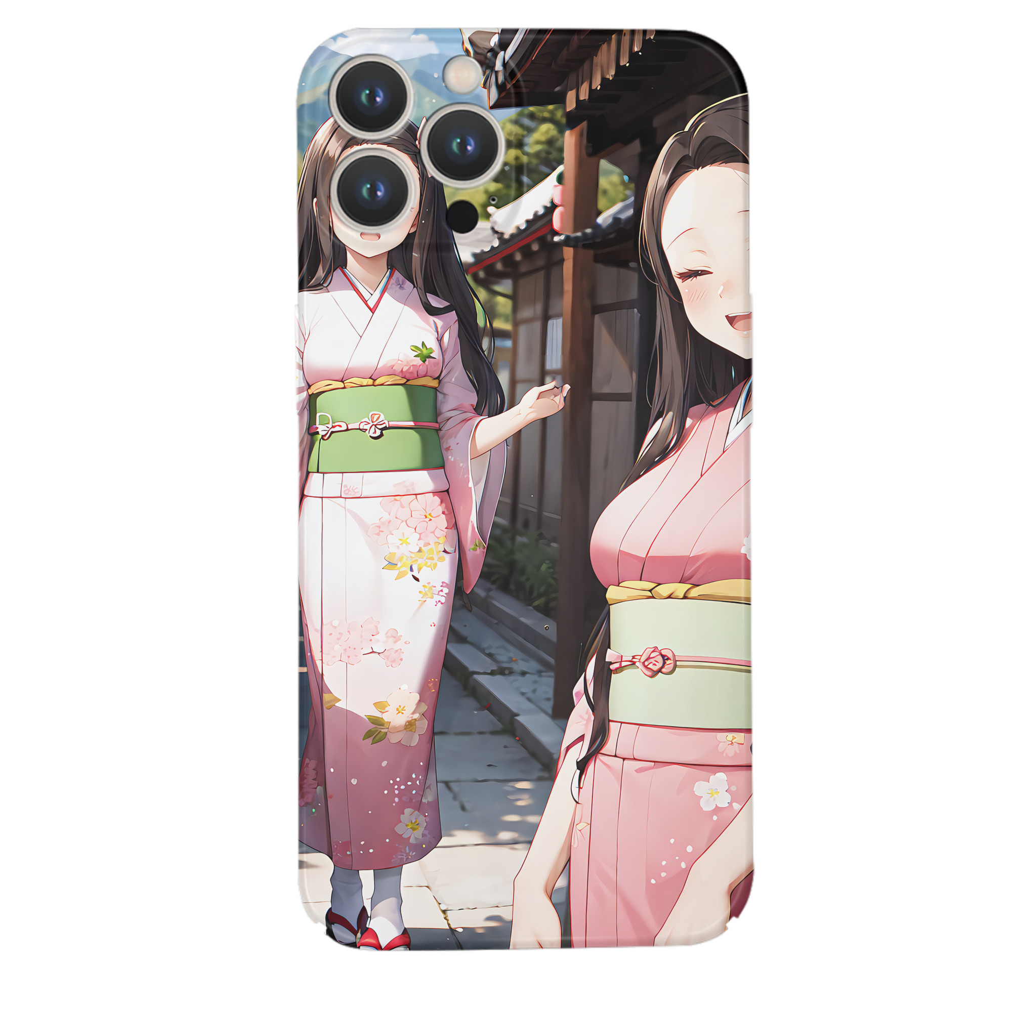 （画像用） 鬼滅の刃（きめつのやいば）竈門 禰󠄀豆子／かまど ねずこ Kamado Nezuko 【iPhone 14シリーズ対応】ハードケース